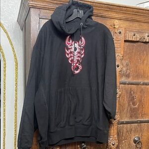 Carolina Chaos Hoodie Grunge Scorpion Graphic Y2K Streetwear Size 2XL